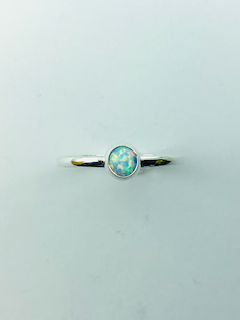 White Opal Ring